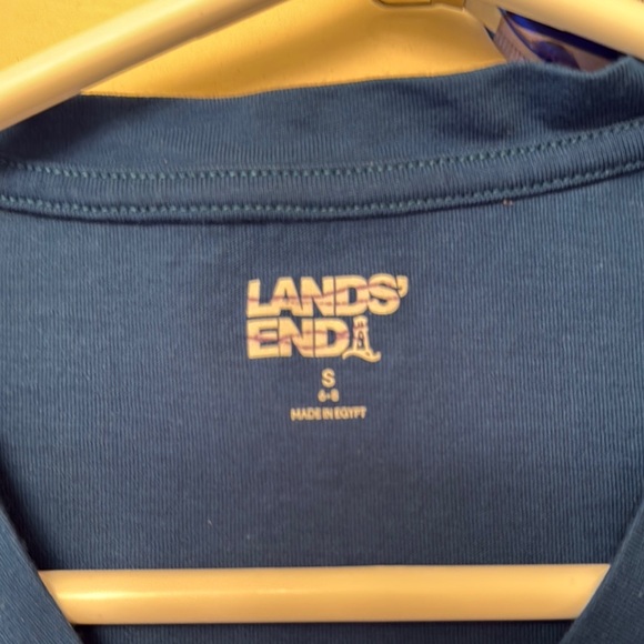 Lands' End Women's Blue V-Neck Top S - Picture 2 of 4